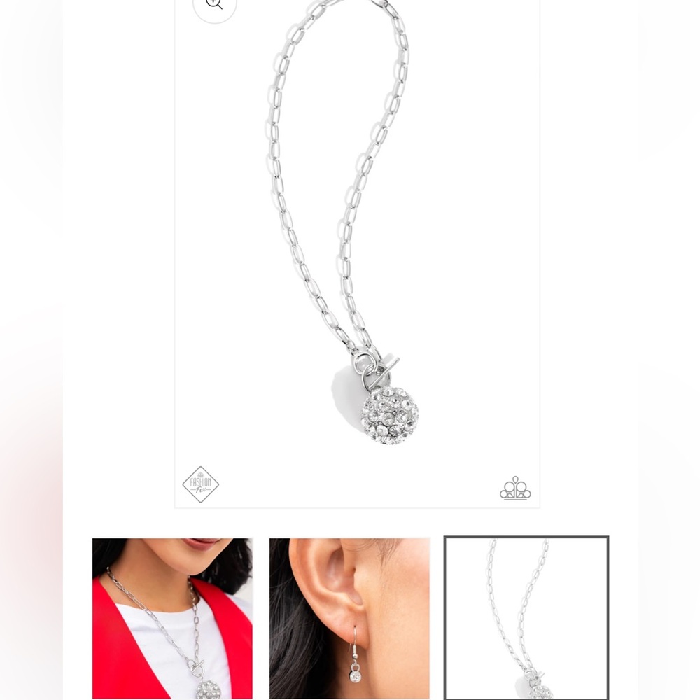 💎💎💎 “PACKED AND POLISHED” WHITE NECKLACE WITH FREE EARRINGS ~ PAPARAZZI❗️💎💎💎 - Picture 5 of 6